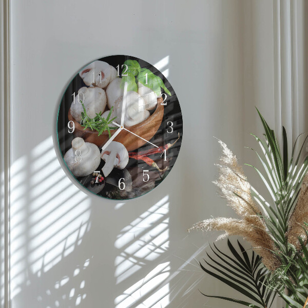 Horloge ronde Champignons
