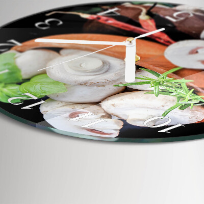 Horloge ronde Champignons