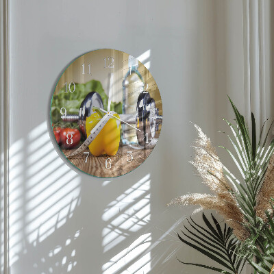 Horloge ronde Poivre
