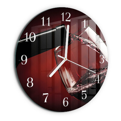 Horloge ronde Verre à vin