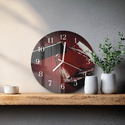 Horloge ronde Verre à vin