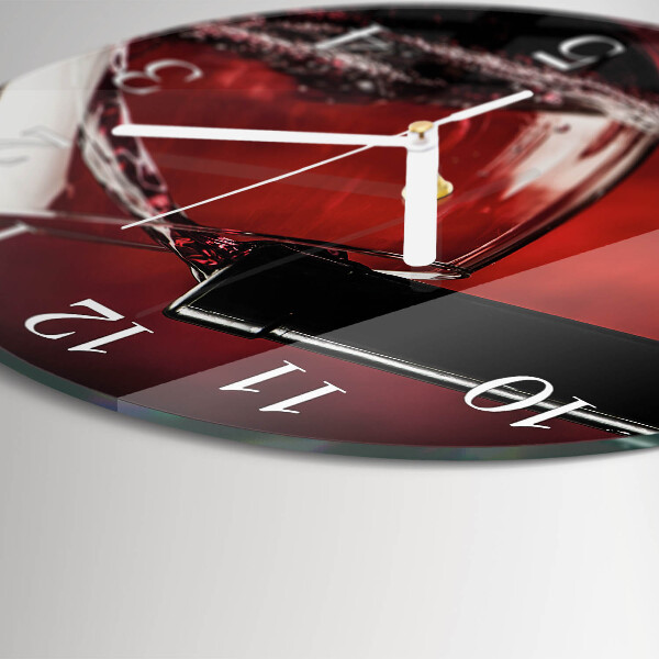 Horloge ronde Verre à vin