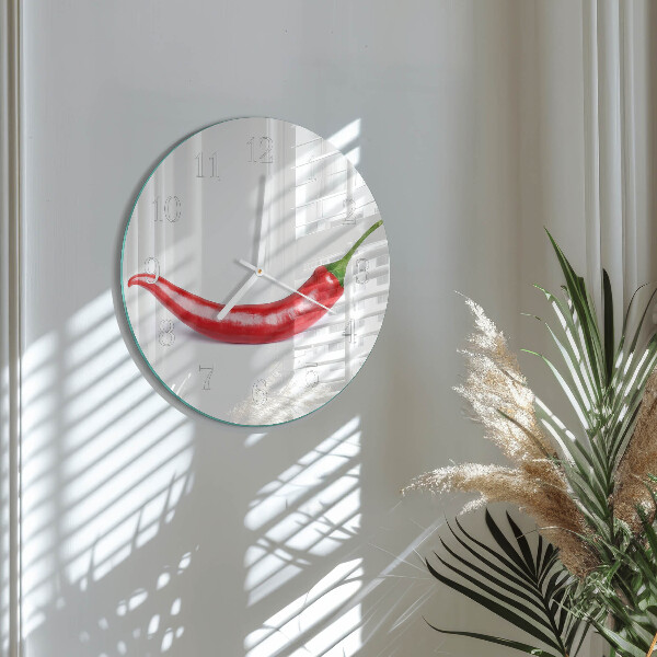 Horloge ronde piment