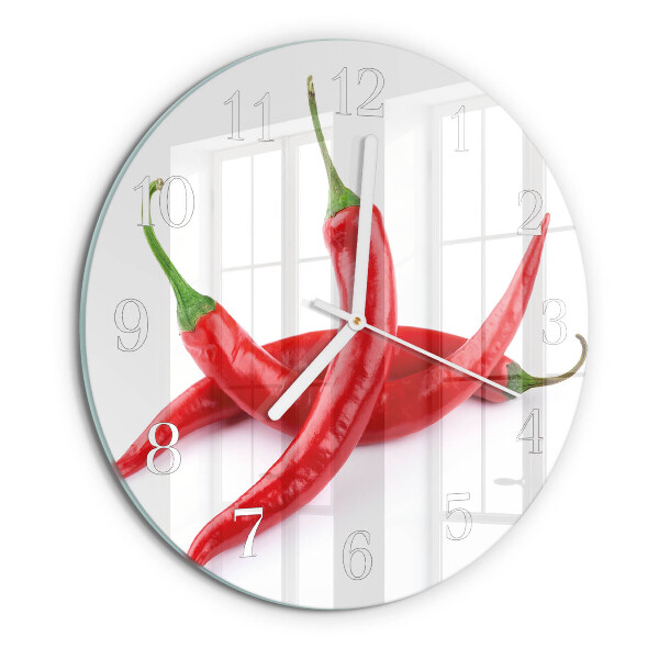 Horloge ronde piments