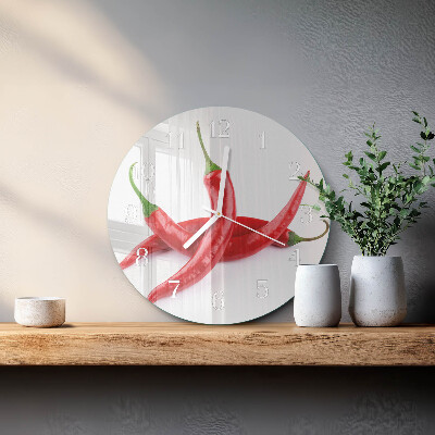 Horloge ronde piments