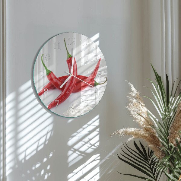 Horloge ronde piments