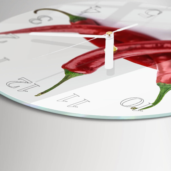 Horloge ronde piments