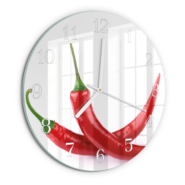 Horloge ronde piments