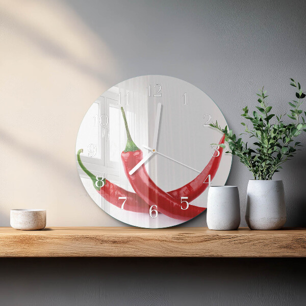 Horloge ronde piments