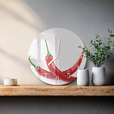 Horloge ronde piments