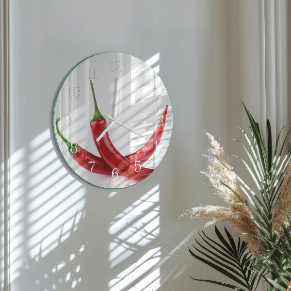 Horloge ronde piments