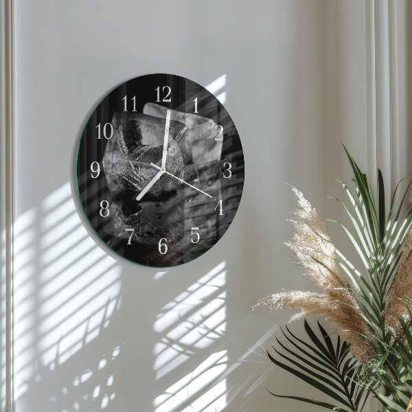 Horloge ronde Glaçons
