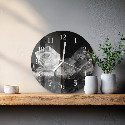 Horloge ronde Glaçons
