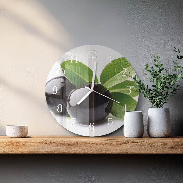 Horloge ronde Olives