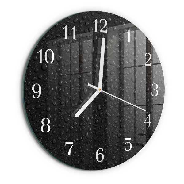 Horloge ronde Gouttes d'eau
