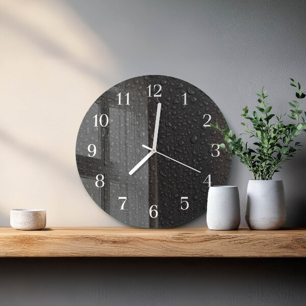 Horloge ronde Gouttes d'eau