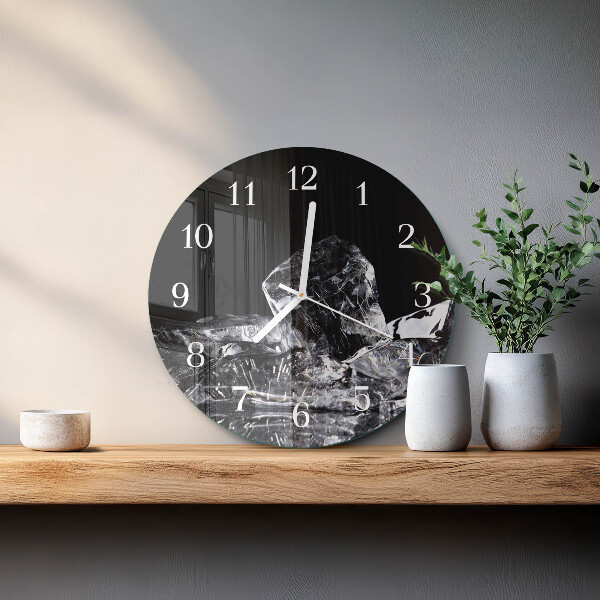 Horloge ronde Glaçons