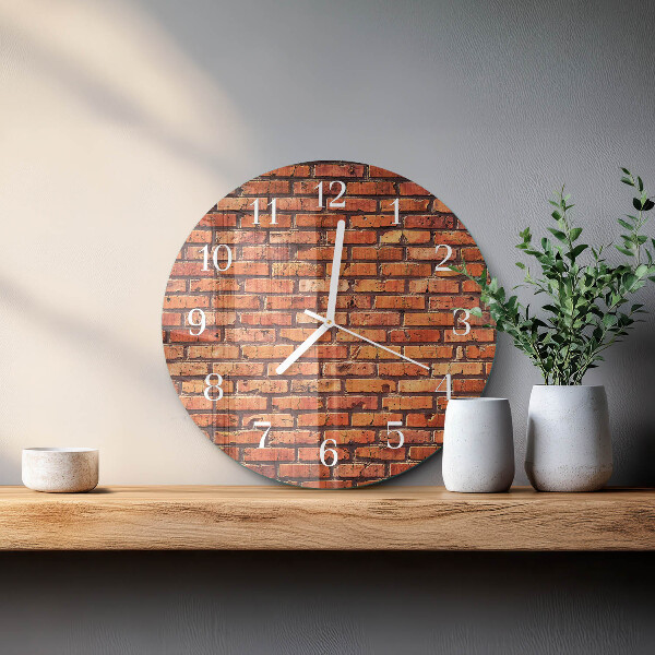 Horloge ronde Mur de briques