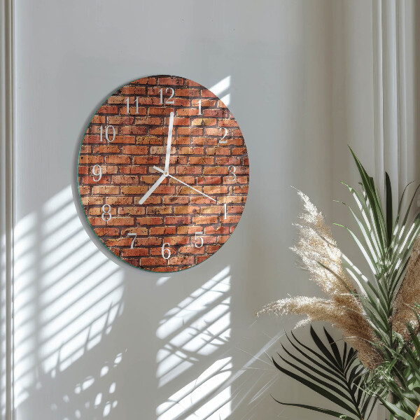 Horloge ronde Mur de briques
