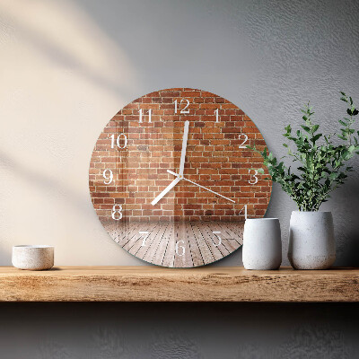 Horloge ronde Mur de briques