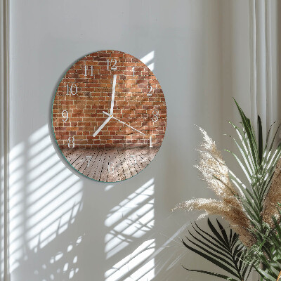 Horloge ronde Mur de briques