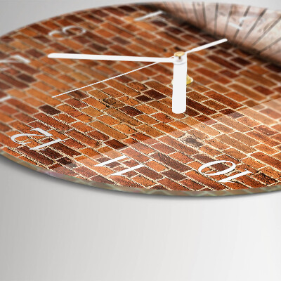 Horloge ronde Mur de briques