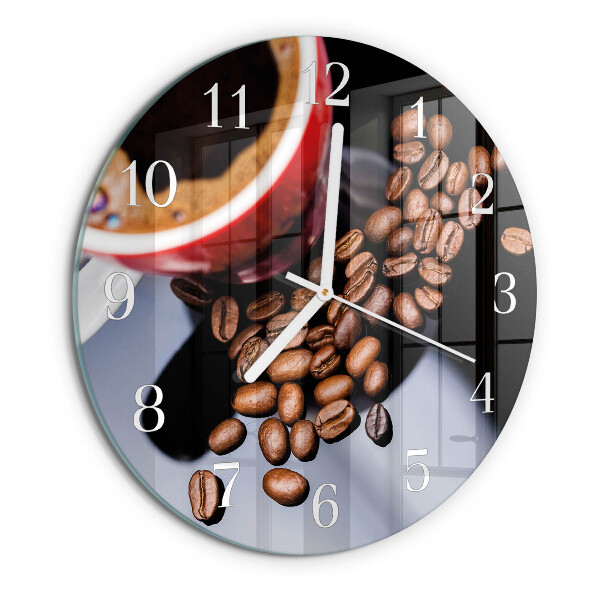 Horloge ronde Une tasse de café