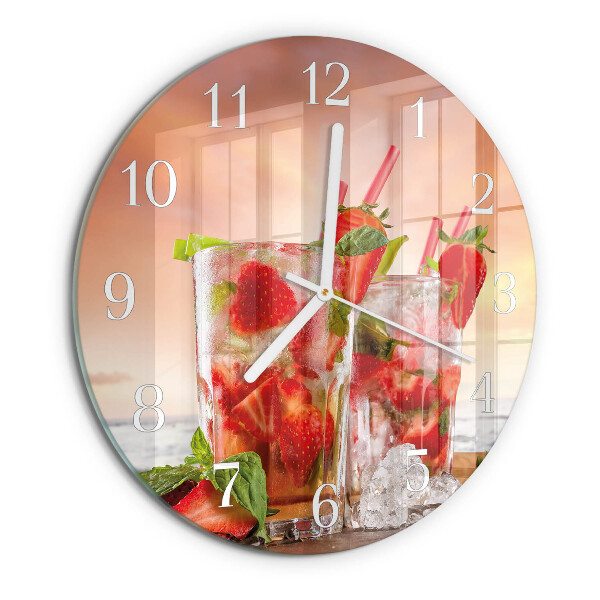 Horloge ronde Fraises