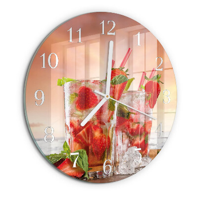 Horloge ronde Fraises