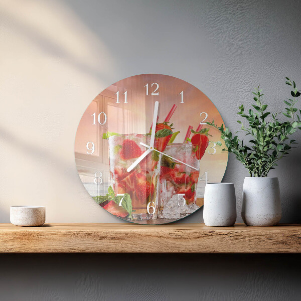 Horloge ronde Fraises