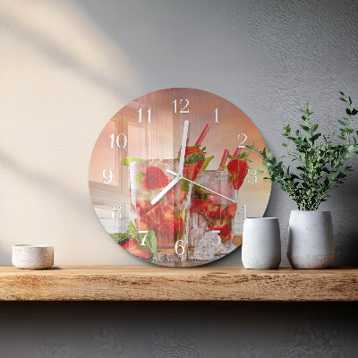 Horloge ronde Fraises