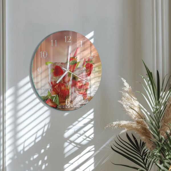 Horloge ronde Fraises