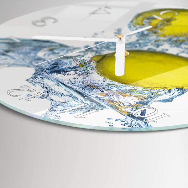 Horloge ronde Citrons dans l'eau
