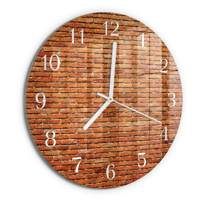 Horloge ronde Briques