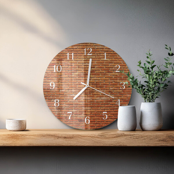 Horloge ronde Briques