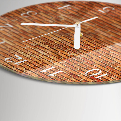 Horloge ronde Briques