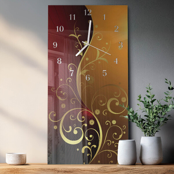 Horloge rectangulaire verticale Abstraction