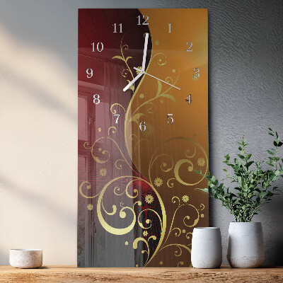 Horloge rectangulaire verticale Abstraction