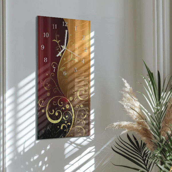 Horloge rectangulaire verticale Abstraction