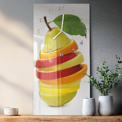 Horloge rectangulaire verticale Fruit