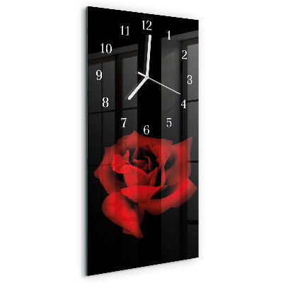 Horloge rectangulaire verticale Rose