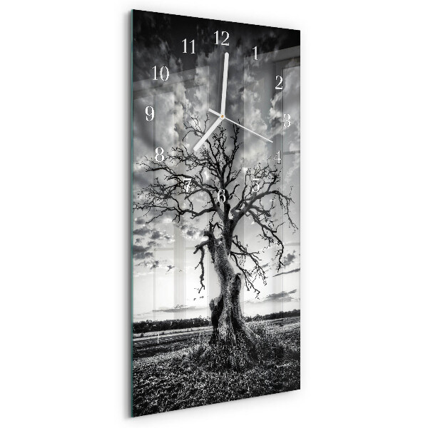 Horloge rectangulaire verticale Arbre
