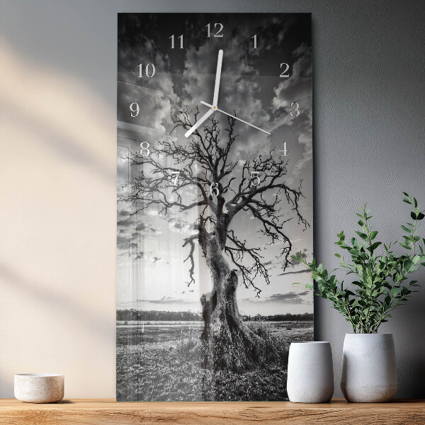 Horloge rectangulaire verticale Arbre