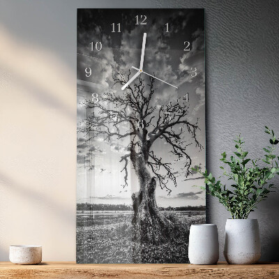 Horloge rectangulaire verticale Arbre