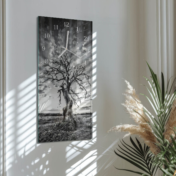 Horloge rectangulaire verticale Arbre