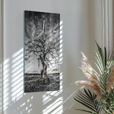 Horloge rectangulaire verticale Arbre