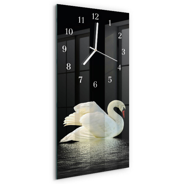 Horloge rectangulaire verticale Cygne