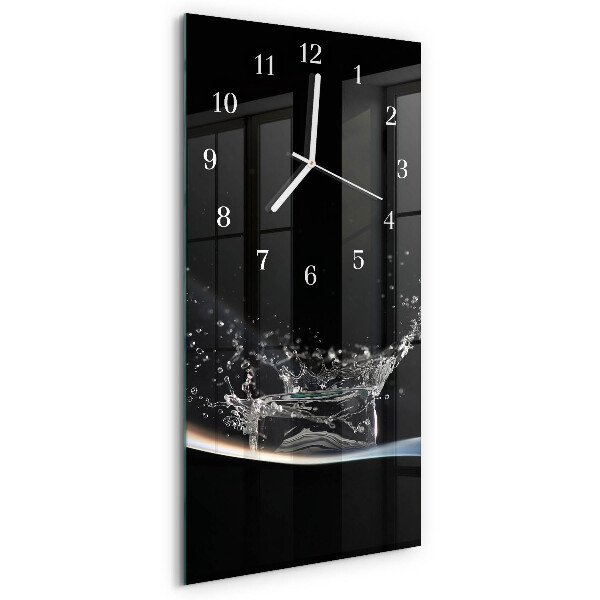 Horloge rectangulaire verticale Eau