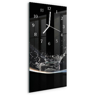 Horloge rectangulaire verticale Eau