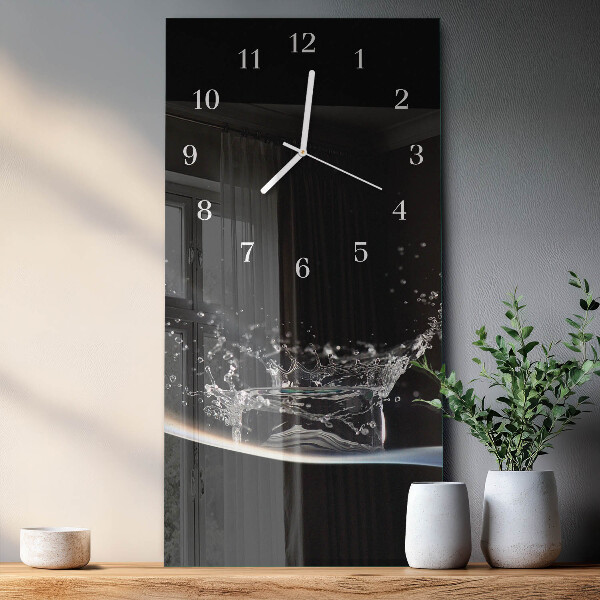 Horloge rectangulaire verticale Eau